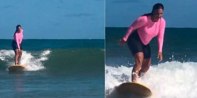 Ivete Sangalo salva menino de se afogar enquanto surfava com o filho em praia na BA