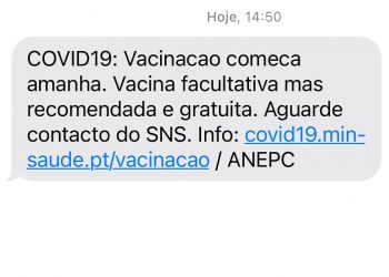 Portugal avisa população por SMS que vacinação começa no domingo