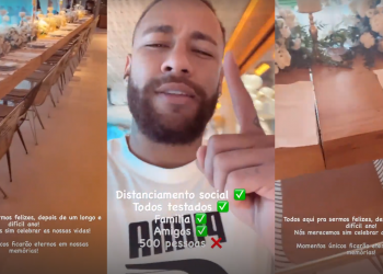 Neymar ironiza festa para 500 pessoas e diz que todos ‘merecem celebrar a vida’