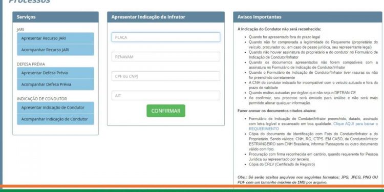 Detran-CE disponibiliza ferramenta virtual para apresentação e acompanhamento de recursos de infração