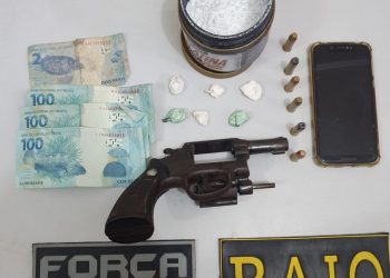 Aracati: polícia prende dois homens por posse ilegal de arma de fogo e tráfico de drogas neste sábado