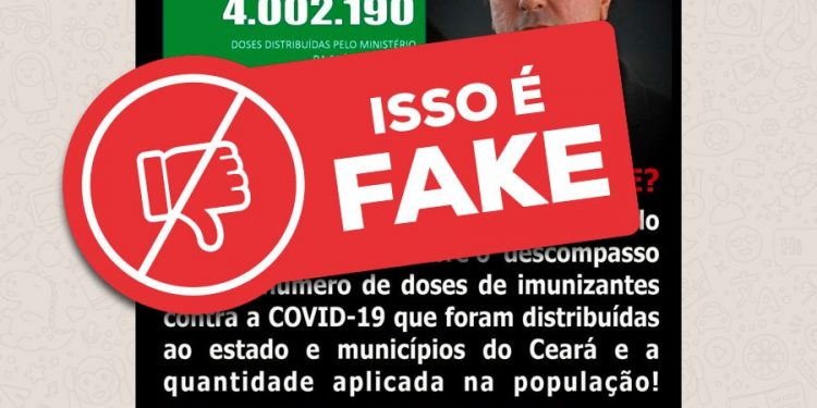 Antifake: Mensagem de WhatsApp desinforma sobre andamento da Imunização contra Covid-19 no Ceará