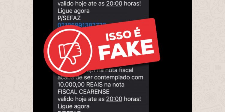 Sefaz alerta sobre golpe via SMS envolvendo premiação do programa Sua Nota Tem Valor