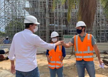 Governador acompanha obras do Cisp, Hospital Universitário e parque do Itaperi, em Fortaleza
