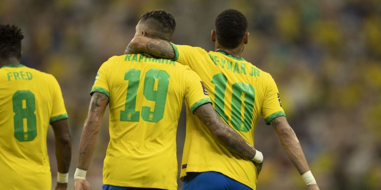 Eliminatórias: com brilho de Neymar e Raphinha, Brasil goleia Uruguai
