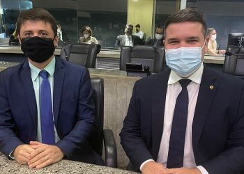 Deputado Bruno Pedrosa recebe visita do prefeito e vice-prefeito de Aracoiaba