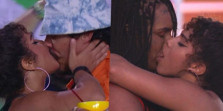 Maria beija Eliezer e Linn na mesma festa no BBB 22