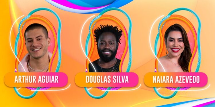 Arthur Aguiar, Naiara Azevedo e DG estão no paredão no BBB 22