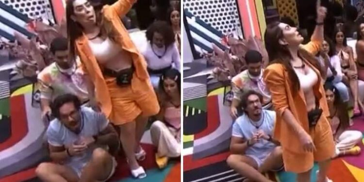 Pisão de Naiara Azevedo no dedo de Eliezer no BBB 22 repercute na web