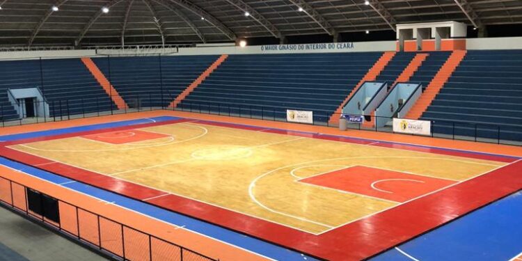 FOTO: Ginásio Municipal de Aracati estruturado para receber partidas do Novo Basquete Brasil