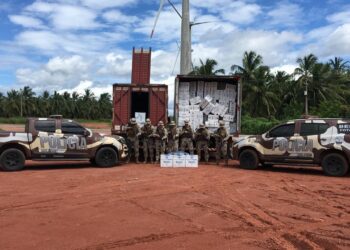 Caminhões com grande quantidade de cigarros contrabandeados são apreendidos em ação da Coin/SSPDS