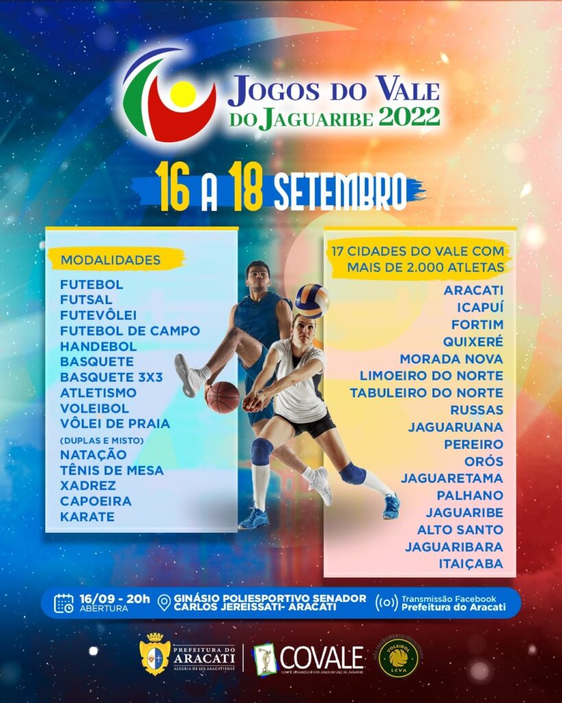 Aracati sedia Jogos do Vale do Jaguaribe 2022