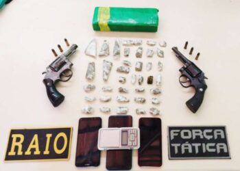 Polícia apreende adolescente com duas armas de fogo e drogas em Aracati