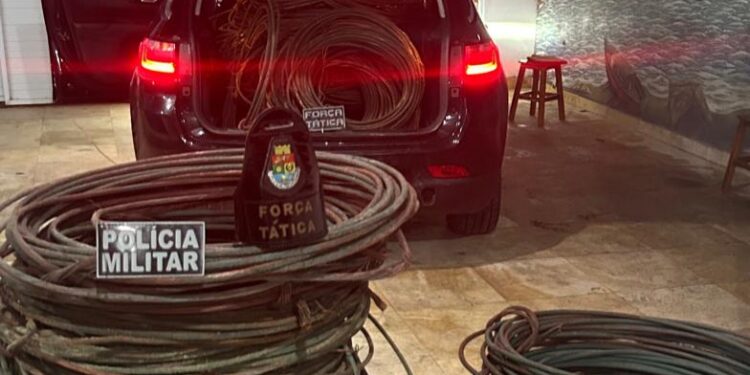 Mais de mil metros de cabos de energia furtados são apreendidos em Aracati