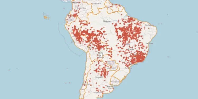 Brasil concentra 71,9% das queimadas na América do Sul nas últimas 48h