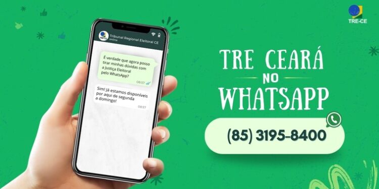 Eleitor cearense agora tem acesso à Justiça Eleitoral pelo WhatsApp