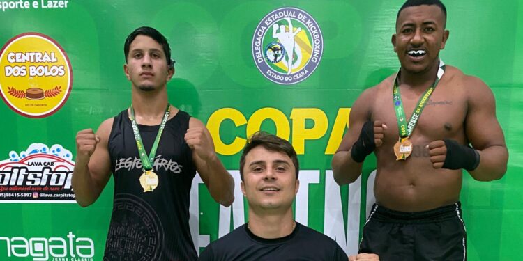 Com direito a medalha de ouro, dupla aracatiense se destaca na Copa Ceará de Kickboxing