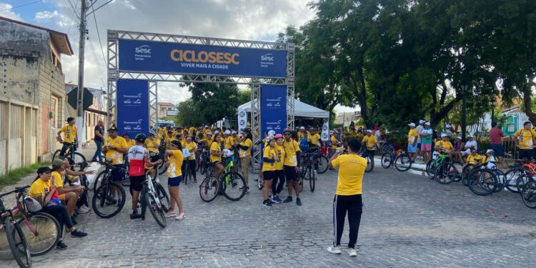 Mais de 500 participantes marcaram presença no CicloSesc em Aracati