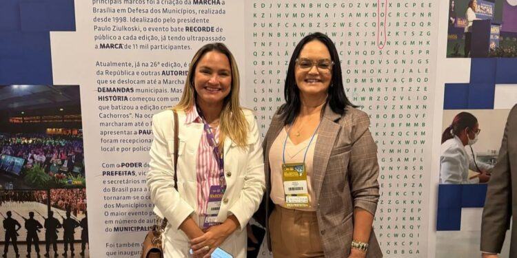 Prefeita Roberta e vice-prefeita Ana Mello participam da Marcha dos Prefeitos 2025 em Brasília