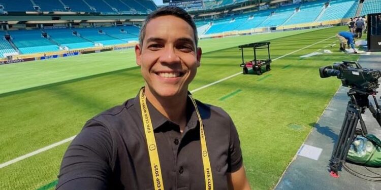 Revelado pela Sinal, repórter Caio Ricard está nos Estados Unidos para cobertura do Mundial de Clubes da FIFA