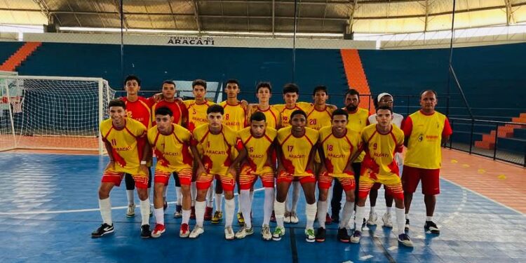 Classificação em dose dupla: Sub-15 e Sub-17 do Aracati avançam na Liga Ceará de Futsal