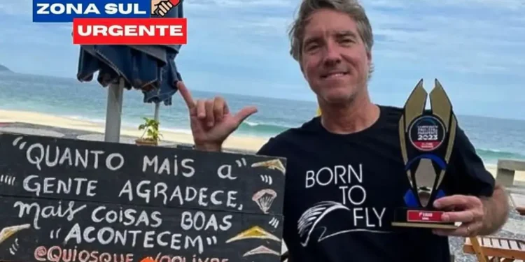 Bicampeão de asa-delta morre ao cair de parapente no Rio