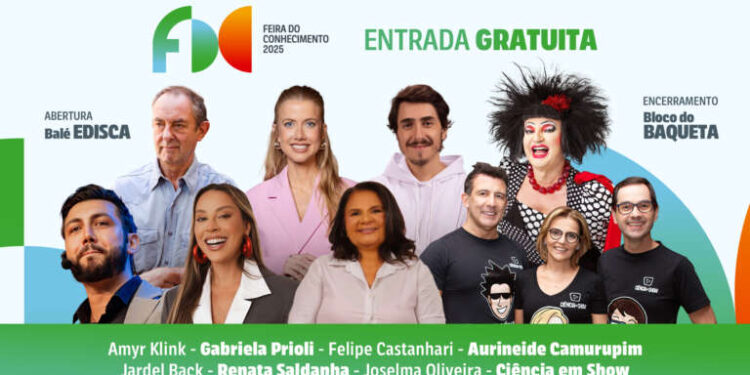 Feira do Conhecimento 2025 começa nesta quinta (6) com programação gratuita e diversa