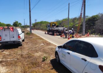 Enel Ceará registra furto de cerca de 1,4 km de cabos de energia em Aracati, nesta sexta-feira (19)