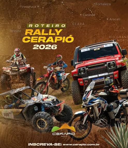 Cerapió 2026: Aracati sediará a largada da 39° edição de rally entre o Ceará e Piauí