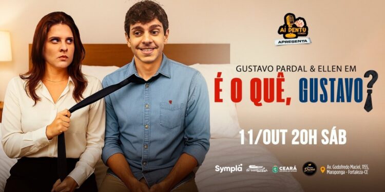 Aracati: Casal de Comediantes irão se apresentar com “É o quê, Gustavo?” no dia 6 de março no Teatro Municipal