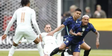 Brasil joga mal e perde de 2 a 1 para a França nos EUA