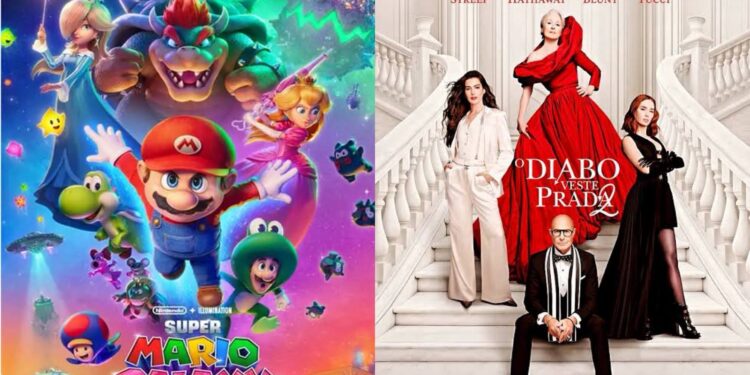 Com “Super Mario Galaxy” e “O Diabo Veste Prada 2”, confira lançamentos de abril no Cine Bom Vizinho