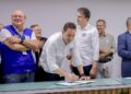 Ao lado de Elmano e Camilo Santana, deputado Eduardo Bismarck participa de entregas na região do Cariri