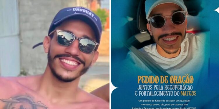 Familiares de Mateus pedem orações pela recuperação dele