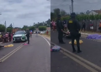 Servidora de Russas e filha morrem após colisão de moto com caminhão na CE-358