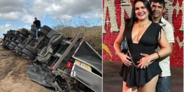 Colisão frontal entre carro e carreta deixa homem morto e cantora de forró ferida em Sobral